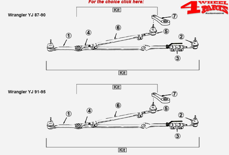 Jeep Wrangler YJ Suspension & Steering | 4 Wheel Parts