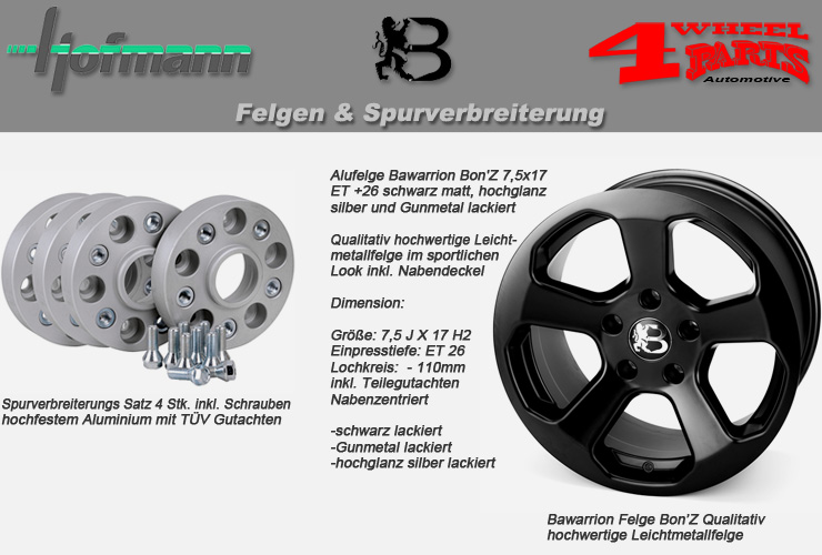 Jeep Cherokee KL Felgen Zubehör & Spurverbreiterung