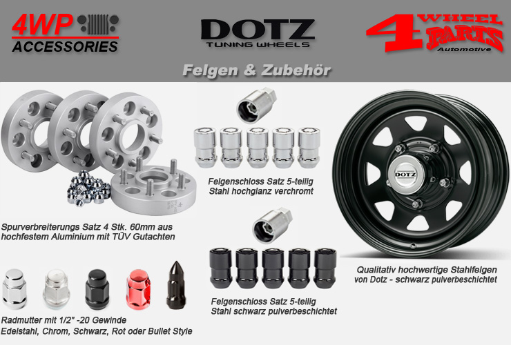 Jeep Cherokee XJ Felgen & Zubehör & Kotflügelverbreiterung