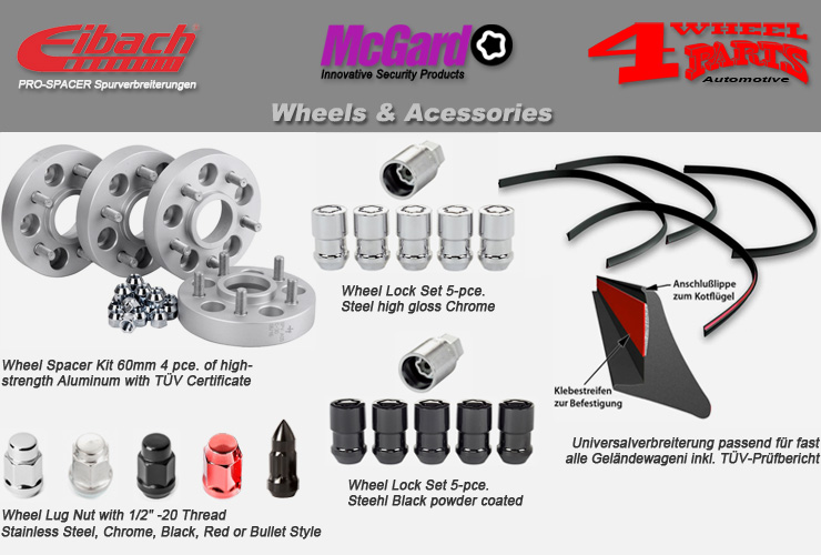 Jeep Commander XH + XK Wheel Accessories & Wheel Spacers