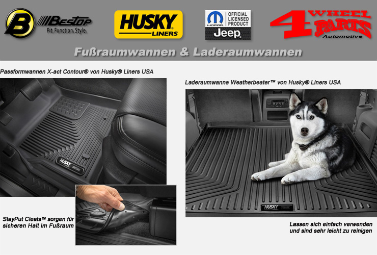 Jeep Wrangler JK Fußraumwannen Fußmatten & Laderaumwannen