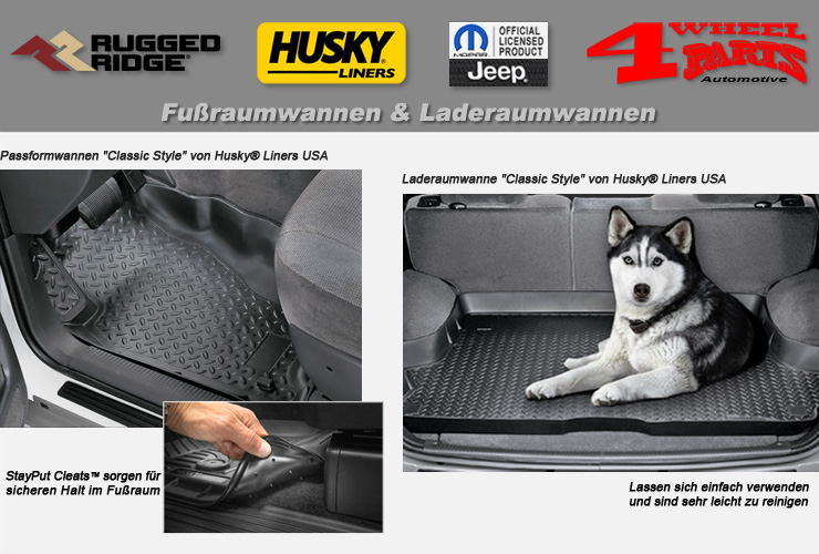 Jeep Cherokee KJ Fußmatten & Laderaumwannen