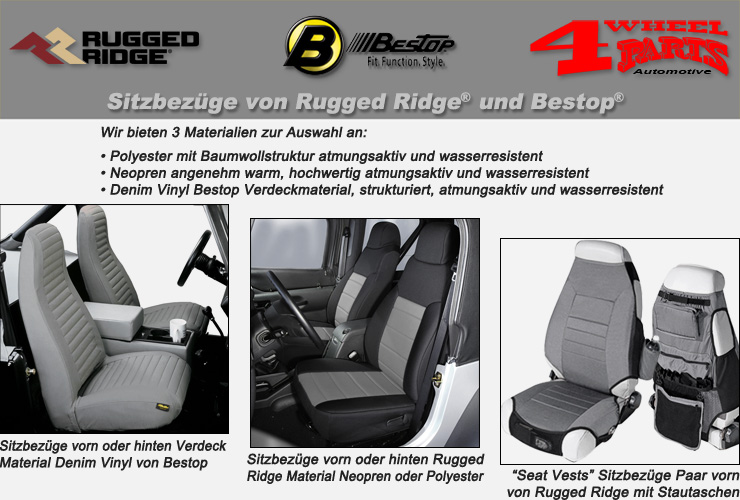 Jeep Wrangler YJ Sitzbezüge & Rücksitzbankbezug