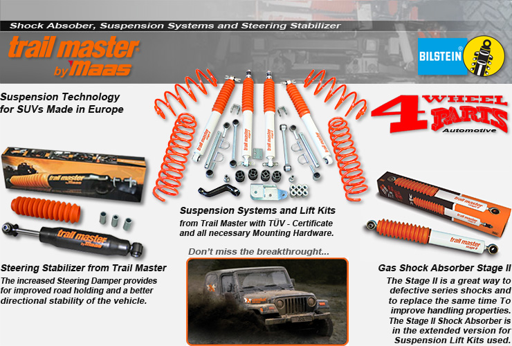 Jeep Wrangler TJ Shocks & Lift Kits & Steering Stabilizer from Trailmaster
