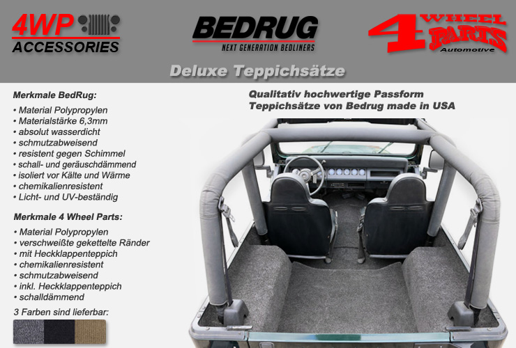 Jeep Wrangler YJ Teppichsätze | 4 Wheel Parts