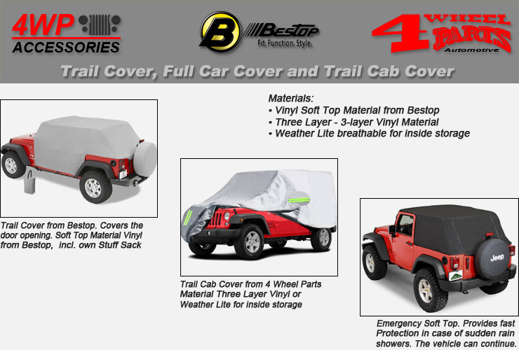 Jeep Wrangler JK Trail Cover & Cab Cover | 4 Wheel Parts