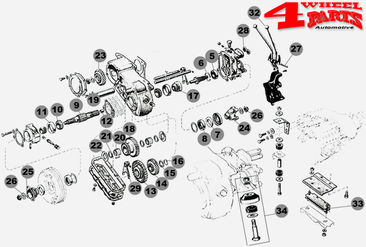 Omix-Ada 18604.01 Intermediate Shaft for Willys/Jeep Models Omix-Ada 18604.01 Intermediate Shaft for Willys/Jeep Models