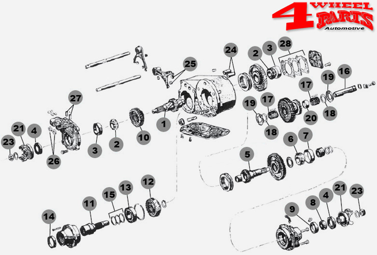 Verteilergetriebe Dana 300 Ersatzteile Jeep CJ Bj. 80-86