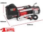 Preview: Seilwinde Warrior Samurai 800VA12 3600kg 8000lb 12V Synthetik Seil