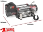 Preview: Seilwinde Warrior Samurai 950VS12 4300kg 9500b 12V mit Stahlseil