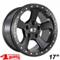 Preview: Aluminum Wheel 9x17 ET +4 Beadlock² Black TÜV Wrangler JK JL JT 07-24