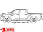 Preview: Trittbretter Shark-Design schwarz Dodge Ram Crew Cab 09-18