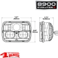 Preview: LED Scheinwerfer Black 8900 Evolution 2 XJ 84-01 + YJ 87-95 US
