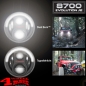 Preview: LED Scheinwerfer Black 8700 Evolution J2 Serie Wrangler JK 07-18
