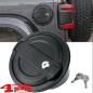 Preview: Gas Hatch Cover Locking Black Wrangler JL year 18-24
