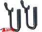 Preview: Haltegriffe Paar Stahl schwarz vorne Wrangler TJ Bj. 97-06