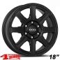 Preview: Alufelge Dotz Kalahari Black 8x18 ET +30 mit TÜV Wrangler JL 18-24