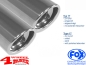 Preview: Sport Endrohrsystem Edelstahl 2x 80mm TÜV Toyota Hilux III Bj. 07-11 Double Cab