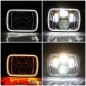 Preview: LED Headlight Pair Black XJ 84-01 + YJ 87-95 US with DRL