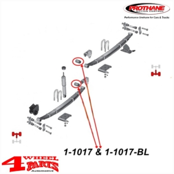 Blattfederbuchsen Set PU schwarz Mitte Wrangler YJ Bj. 87-95