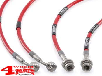 Bremsschlauch Set Stahlflex Trekfinder 4-Teilig mit TÜV +50mm Jimny GJ + HJ Bj. 10.18-