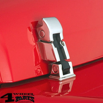 Hood Catch Set Stainless Steel TJ Style CJ + YJ year 55-95