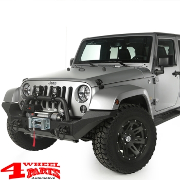 Hood Catch Set Aluminum textured adjustable Wrangler JK year 07-18