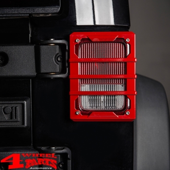 Rückleuchtenschutzgitter rot Elite Wrangler JK 07-18