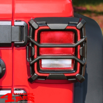 Tail Light Guards Pair Black Texturiert Elite Wrangler JL year 18-24 US