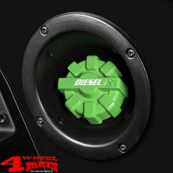 Tankdeckel Aluminium Elite Serie grün Wrangler JK Bj. 07-18