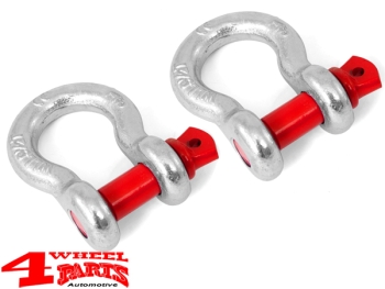 Schäkel Set Karbon-Stahlguss verzinkt 2.700 kg Ø 19mm
