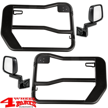 Fortis Tube Doors Front Black with Mirrors JL JT 18-24 2- or 4-doors