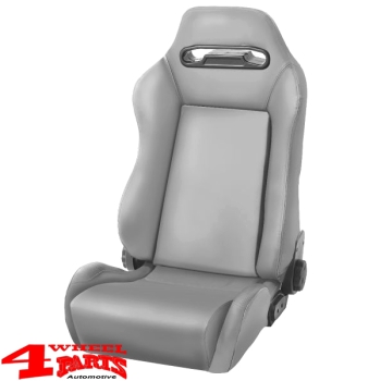 Super Sport Racing Seat Gray Vinyl CJ + Wrangler YJ TJ 76-02
