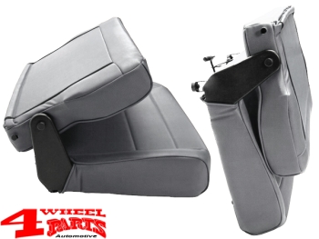 Rear Seat Bench Gray Denim CJ + Wrangler YJ year 76-95