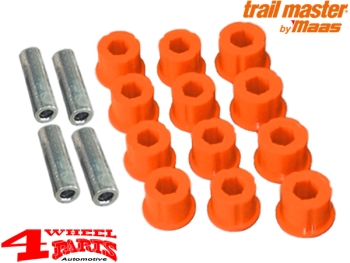 Leaf Spring Shackle Bushing Set Rear PU Trailmaster Jeep CJ year 76-86