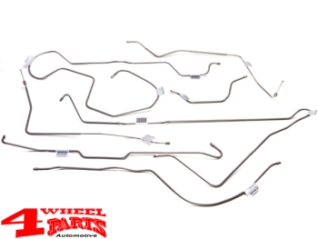 Full Brake Line Set Jeep CJ5 year 81-83 with Power Brake Booster