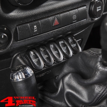 Switch Pod Lower Kit incl. 5 Switches Wrangler JK year 11-18
