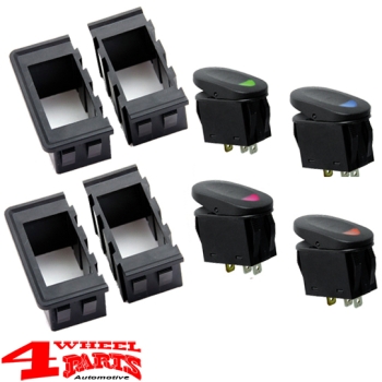 Schaltrahmen Set Armaturenbrett + 4 Schalter Wrangler Bj. 97-10