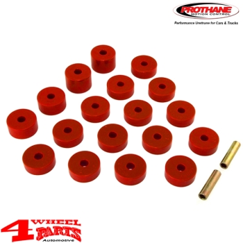 Body Mount Kit Polyurethane Red Jeep CJ year 74-75
