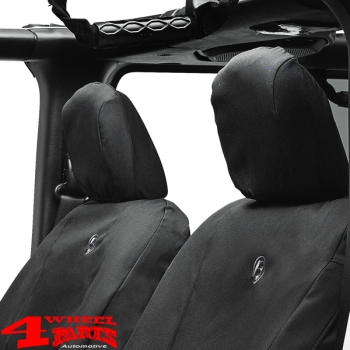 Seat Covers Pair Front Black Diamond Wrangler JL JT 18-24 4-doors