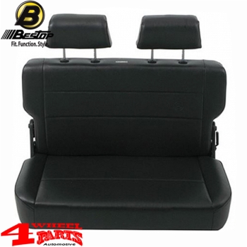 Rear Seat Bench Black Crush incl. Head Rests CJ + Wrangler YJ 55-95