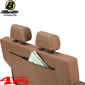Rear Seat Bench Spice Denim incl. Head Rests CJ + Wrangler YJ year 55-95