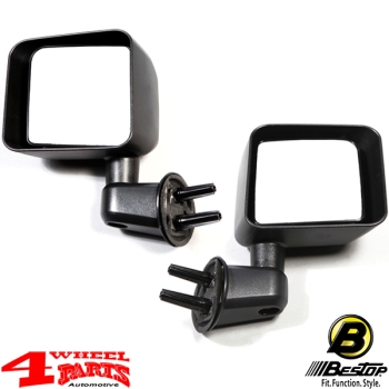 Mirror Set Sidemirrors Black Bestop Wrangler JK year 07-18