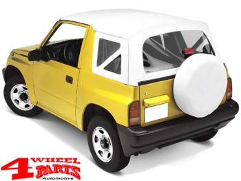 Replacement Soft Top White Denim Clear Windows Vitara Santana year 95-98