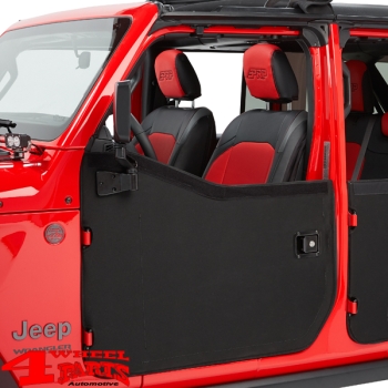 2-Piece Doors Front Black Twill Wrangler JL JT 18-24 2- or 4-doors