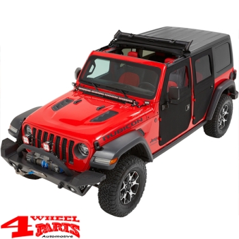 2-Piece Doors Rear Black Twill Wrangler JL JT 18-24 4-doors