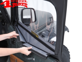Soft Upper Doors Pair Black Denim Factory Top Wrangler YJ year 88-95