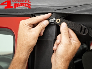 Safari Bikini Top Cable-Style Black Diamond Wrangler JK 10-18 2-doors