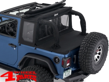 Halftop Soft Top Bestop Black Twill Textil 3-layer Jeep Wrangler JL year  18-21 2-doors | 4 Wheel Parts