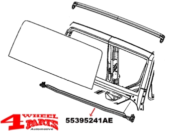 Windshield Frame Weatherstrip Jeep Wrangler JK year 07-18